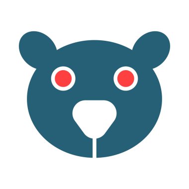 Kişisel ve ticari kullanım için Bear Glyph İki Renk Simgesi