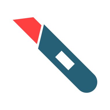 Kişisel ve Ticari Kullanım İçin Yararlı Bıçak Kabartma İki Renk Simgesi