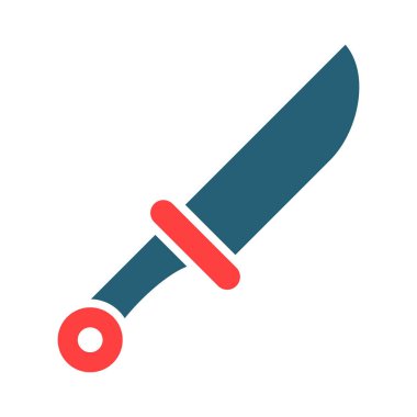 Bıçak İşareti Kişisel ve Ticari Kullanım İçin İki Renk Simgesi