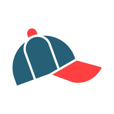 Kişisel ve ticari kullanım için Beyzbol Şapkası Kabartma İki Renk Simgesi