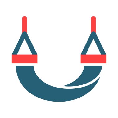 Kişisel ve ticari kullanım için hamak sembolü iki renk simgesi