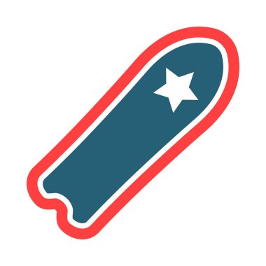 Kişisel ve ticari kullanım için Snowboard Glyph İki Renk Simgesi