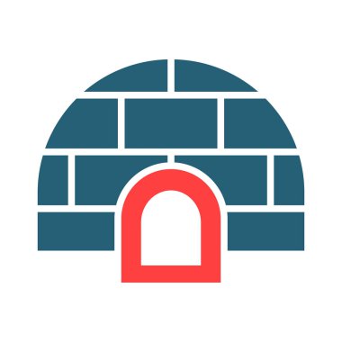 Kişisel ve ticari kullanım için Igloo Kabartma İki Renk Simgesi