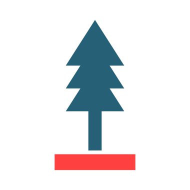 Kişisel ve ticari kullanım için Ağaç Kabartması İki Renk Simgesi