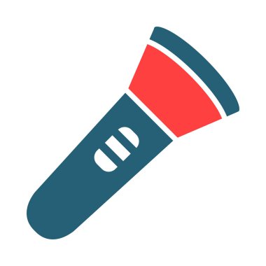 Kişisel ve ticari kullanım için el feneri sembolü iki renk simgesi