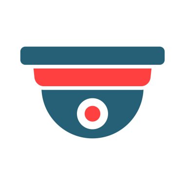 Kişisel ve ticari kullanım için iki renk simgesi güvenlik kamerası simgesi