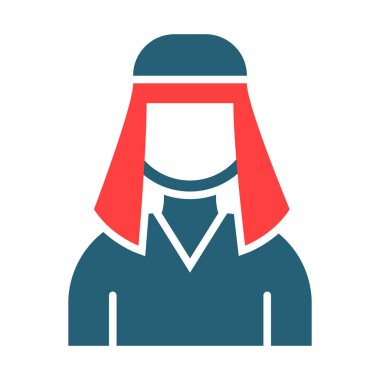 Kişisel ve ticari kullanım için İslami Adam Sembolü İki Renk Simgesi