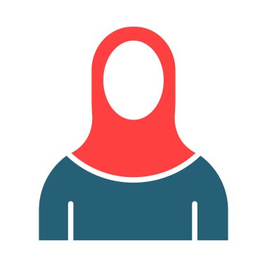 Kişisel ve ticari kullanım için İslami Kadın Sembolü İki Renk Simgesi
