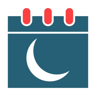 Calendar Glyph Two Color Icon For Personal And Commercial Use