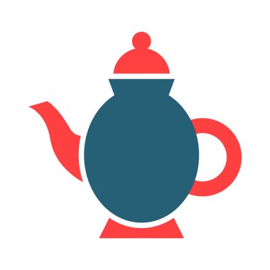 Kişisel ve ticari kullanım için Çaydanlık Sembolü İki Renk Simgesi