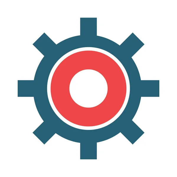 Rysunek Koła Zębatego Glyph Two Color Icon Użytku Osobistego Komercyjnego — Wektor stockowy