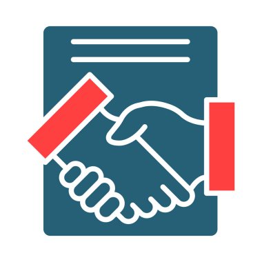 Kişisel ve ticari kullanım için 2 Renk Simgesi Sözleşmesi