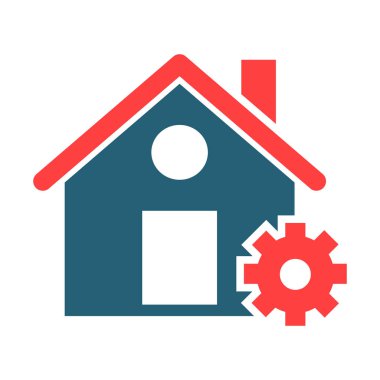 Kişisel ve Ticari Kullanım İçin Ev Ayarları İki Renk Simgesi