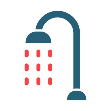 Kişisel ve ticari kullanım için Duş Kabartması İki Renk Simgesi