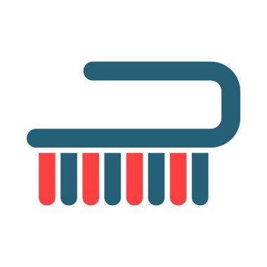 Kişisel ve ticari kullanım için Temizlik Fırçası Kabartma İki Renk Simgesi