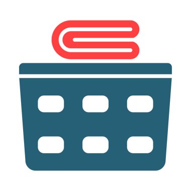 Kişisel ve ticari kullanım için Çamaşır Sepeti Sembolü İki Renk Simgesi