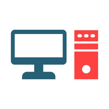 Kişisel ve Ticari Kullanım İçin Bilgisayar Kabartması İki Renk Simgesi