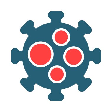 Kişisel ve ticari kullanım için Virüs Kabartma İki Renk Simgesi