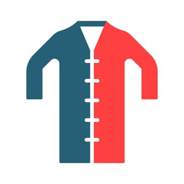 Kişisel ve ticari kullanım için laboratuvar önlüğü sembolü iki renk simgesi