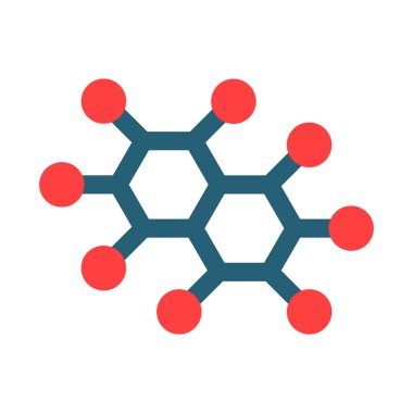 Kişisel ve Ticari Kullanım İçin Molekül Kabartma İki Renk Simgesi