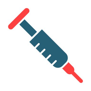 Kişisel ve ticari kullanım için Şırınga Kabartması İki Renk Simgesi