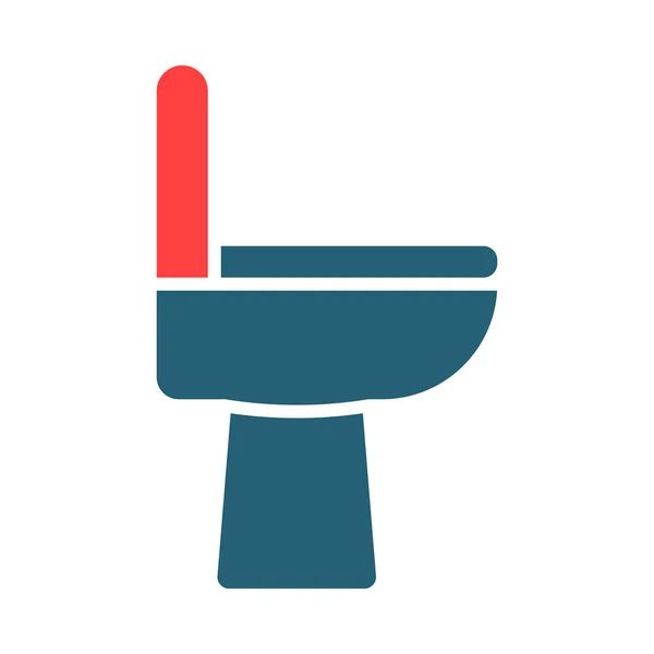 Glyphe Toilette Icône Deux Couleurs Pour Usage Personnel Commercial — Image vectorielle