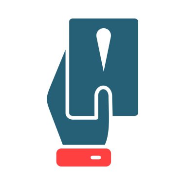 Kişisel ve ticari kullanım için Sarı Kart Sembolü İki Renk Simgesi