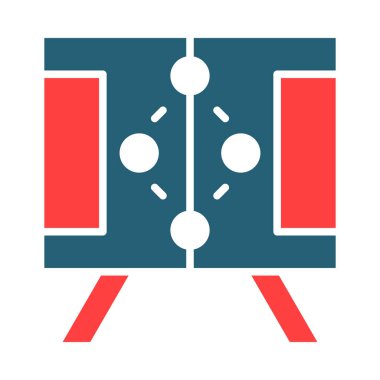 Kişisel ve ticari kullanım için Futbol Stratejisi Sembolü İki Renk Simgesi