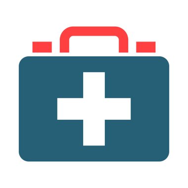 Kişisel ve ticari kullanım için Medikal Kit Glyph İki Renk Simgesi