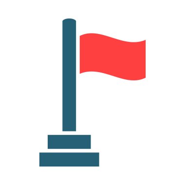 Kişisel ve Ticari Kullanım için Bayrak Sembolü İki Renk Simgesi