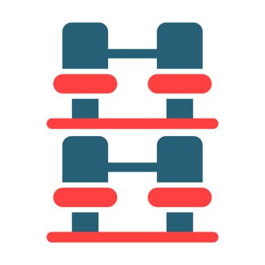 Kişisel ve ticari kullanım için Stadyum Oturma Kalıbı İki Renk Simgesi