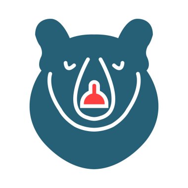 Kişisel ve ticari kullanım için Kutup Ayısı Sembolü İki Renk Simgesi