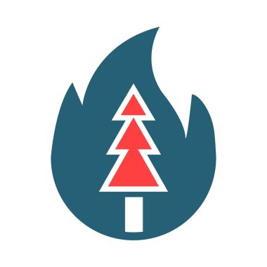Kişisel ve ticari kullanım için Wildfire Sembolü İki Renk Simgesi