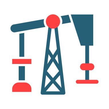 Kişisel ve Ticari Kullanım İçin Fosil Yakıt Kabartma İki Renk Simgesi