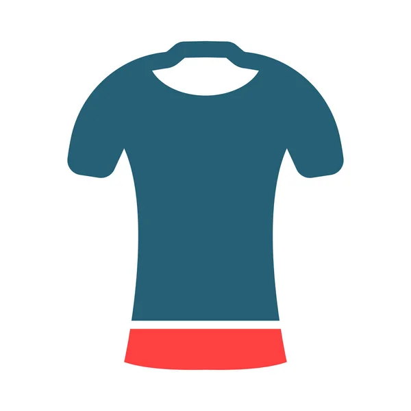 Fotbal Jersey Glyph Dvě Barevné Ikony Pro Osobní Komerční Použití — Stockový vektor