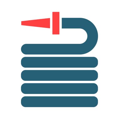 Kişisel ve ticari kullanım için Bahçe Hortumu İki Renk Simgesi