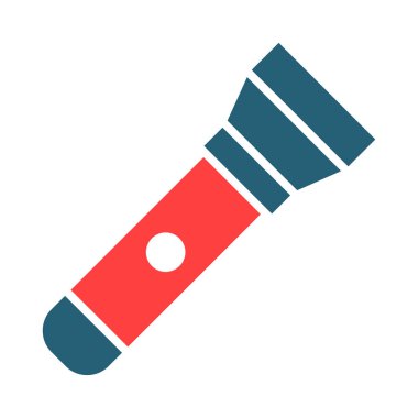 Kişisel ve ticari kullanım için el feneri sembolü iki renk simgesi