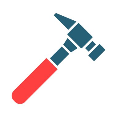 Kişisel ve ticari kullanım için Çekiç İşareti İki Renk Simgesi