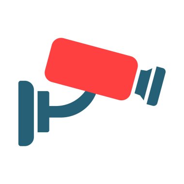 Kişisel ve ticari kullanım için iki renk simgesi güvenlik kamerası simgesi