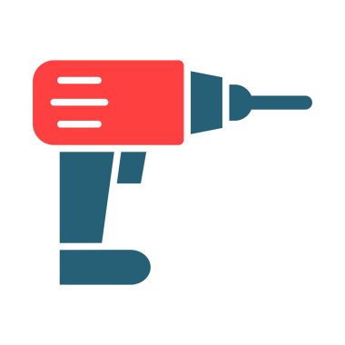 Kişisel ve ticari kullanım için matkap kabı iki renk simgesi