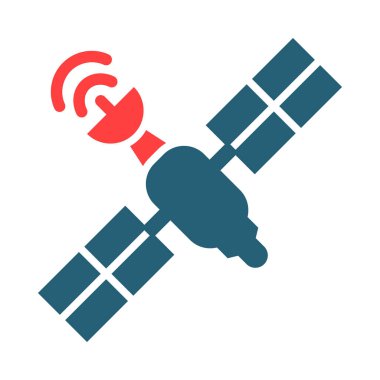 Kişisel ve Ticari Kullanım İçin Uydu Kabartması İki Renk Simgesi