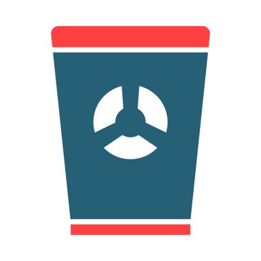 Kişisel ve Ticari Kullanım İçin Toksik Atık Kabartma İki Renk Simgesi