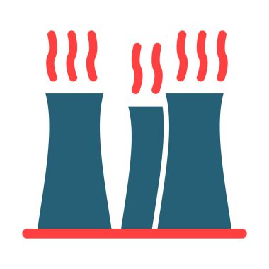 Kişisel ve ticari kullanım için Baca İşareti İki Renk Simgesi