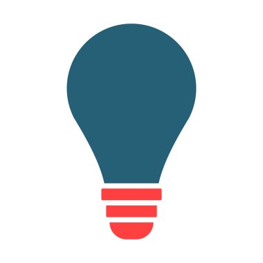 Kişisel ve ticari kullanım için Ampul Kabartması İki Renk Simgesi