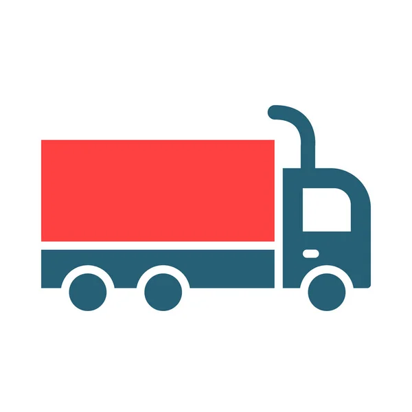 Truck Glyph Two Color Icon Für Den Persönlichen Und Gewerblichen — Stockvektor