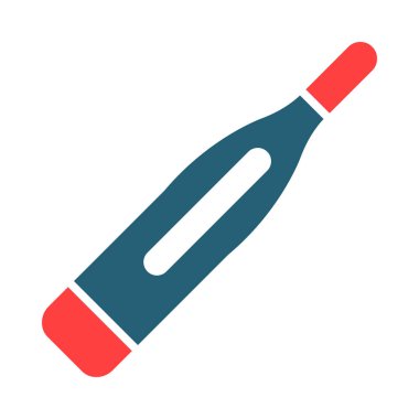 Kişisel ve ticari kullanım için termometre sembolü iki renk simgesi