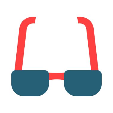 Kişisel ve ticari kullanım için Gözlük Sembolü İki Renk Simgesi