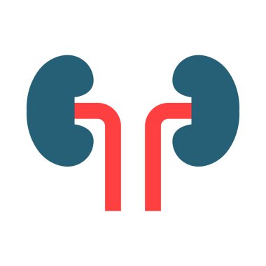 Kişisel ve ticari kullanım için Böbrek İşareti İki Renk Simgesi