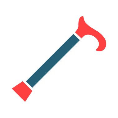 Kişisel ve ticari kullanım için Yürüyen Sopa Sembolü İki Renk Simgesi