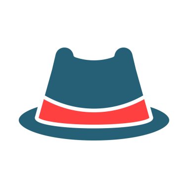 Kişisel ve ticari kullanım için Şapka Sembolü İki Renk Simgesi